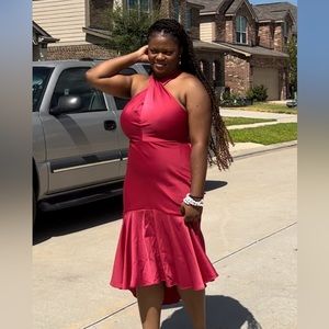 Pink semi-formal dress